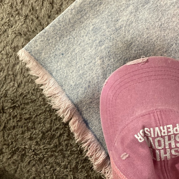 NWT Wild Fable pink acid wash, distressed, high rise bermuda jeans shorts, sz 6 - Picture 9 of 9